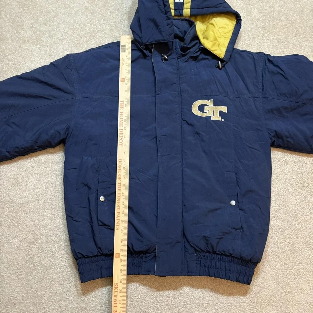 Vintage Georgia Tech Yellow Jackets Jacket Mens Large Puffer NCAA Russell‎ 90s